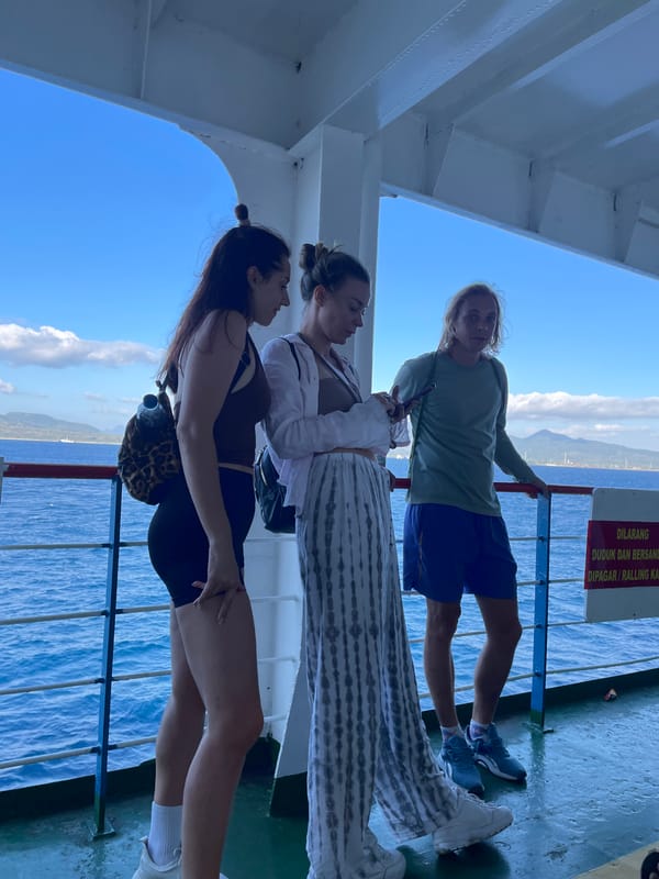 Ferry crossing from Ketapang on a clear June morning