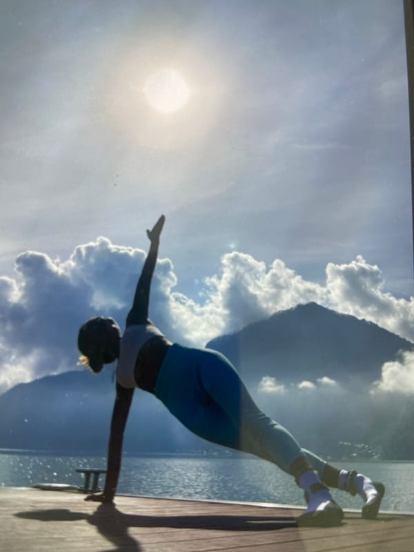 Morning moments captured in Mengwi: poolside fitness, mountain fog