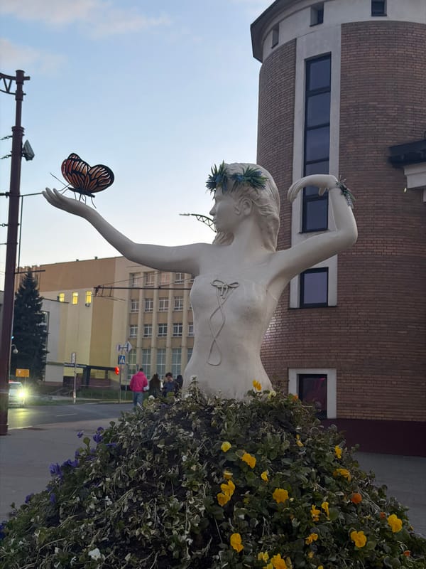 Evening life documented across Hrodna, Belarus on May Day