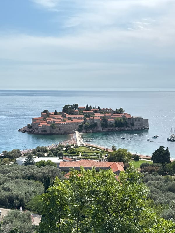 Sveti Stefan's fortified island village on the Adriatic coast