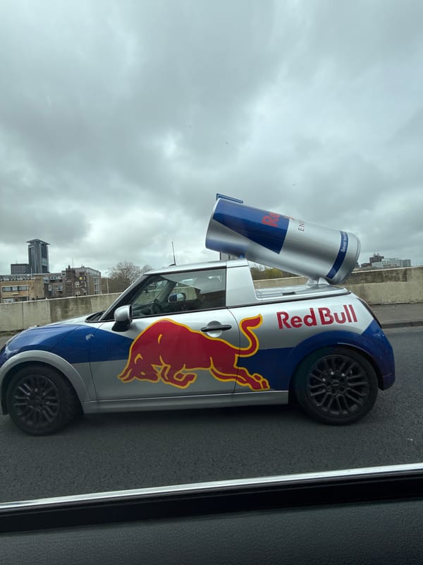 Red Bull promotional car spotted on Hague street