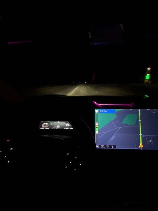 Night driving recorded near Novaya Bura, Russia