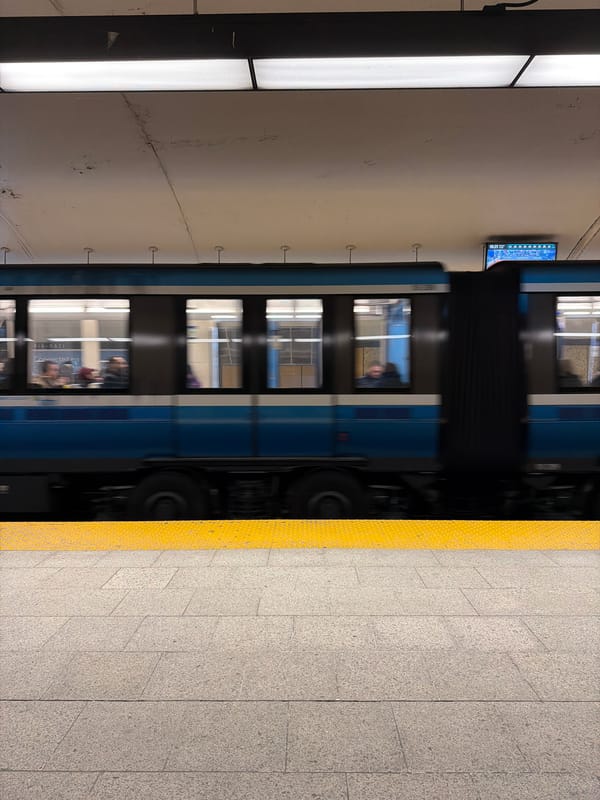 Subway train spotted at Montreal metro station platform