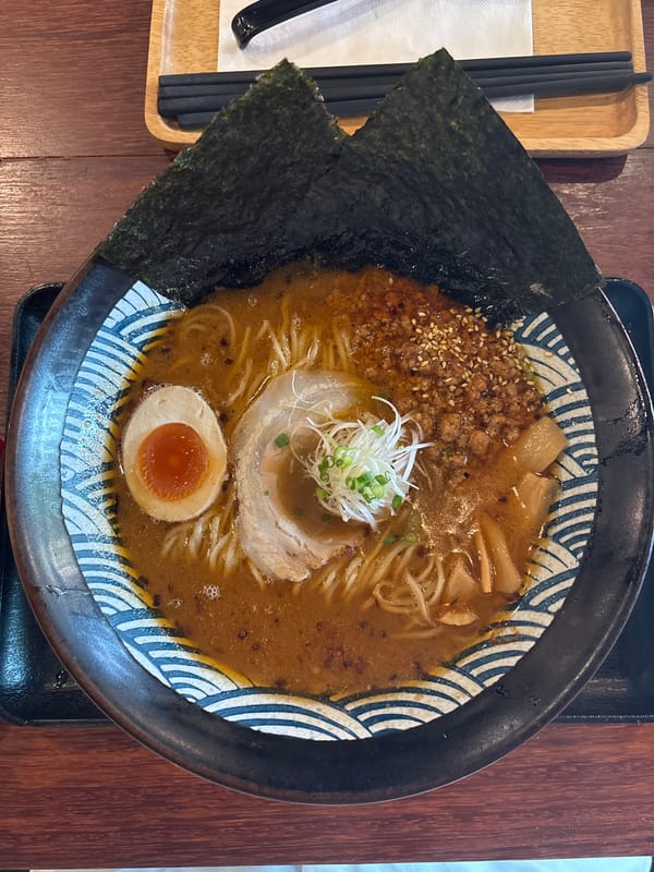 Ramen dining and vintage antiques documented in Phuket Thailand