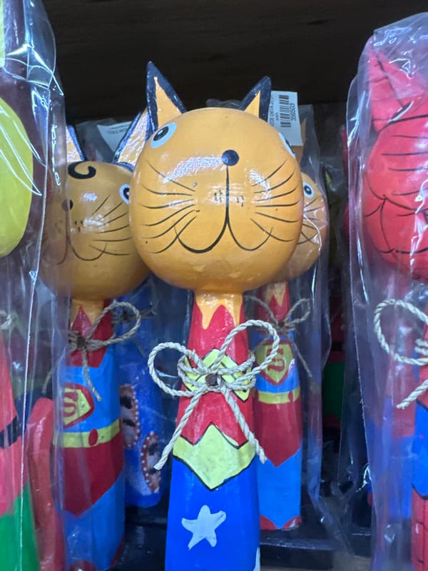 Handmade wooden toys displayed at Fethiye shop