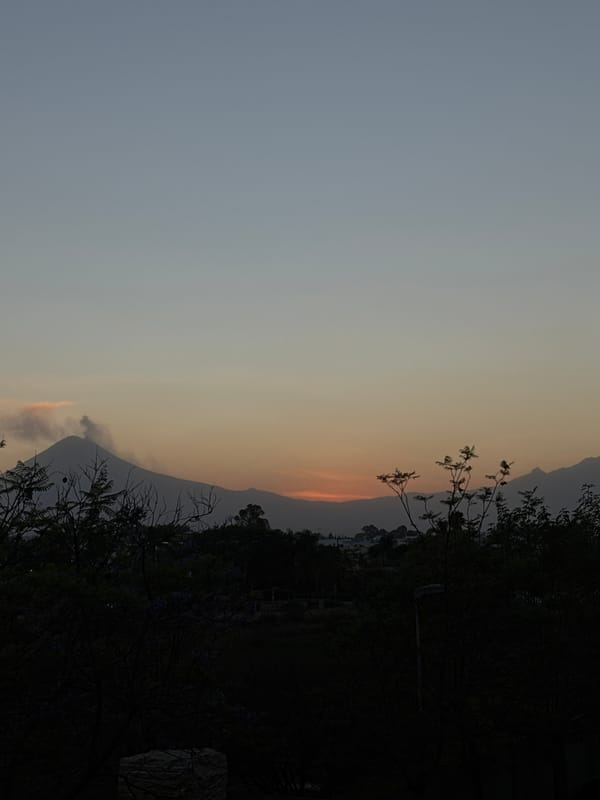 Sunset captured in San Bernardino Tlaxcalancingo, Mexico