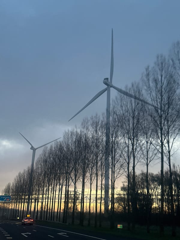 Early morning highway traffic observed in Enspijk, Netherlands