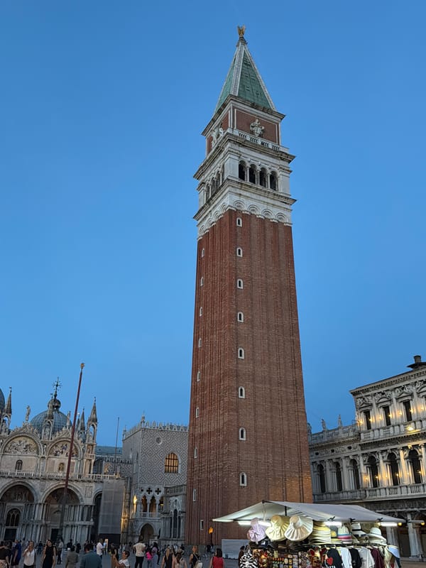 Evening scenes captured at Venice's St. Mark's Square