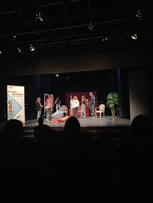 Theater performance staged in Ruse, Bulgaria morning hours