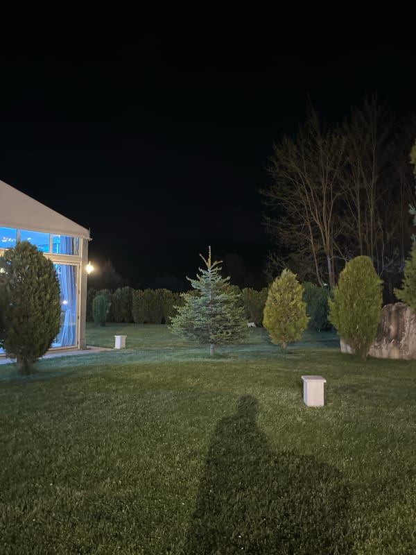 Wedding reception held in illuminated tents in Koprivlen, Bulgaria