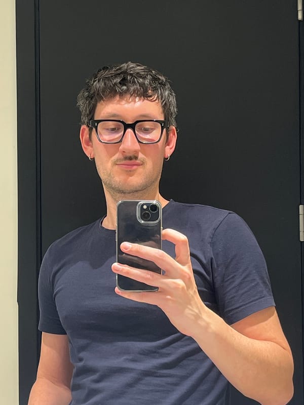 Man takes indoor selfie in London