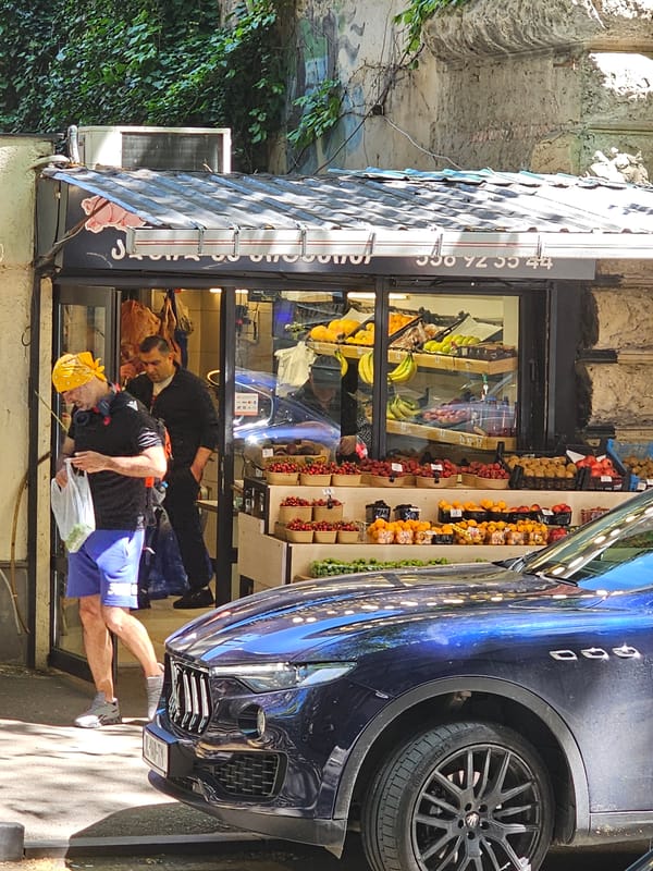 Morning street life documented across central Tbilisi