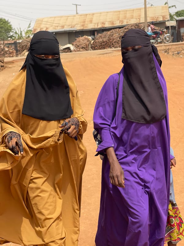 Daily life observed in Muchiya, Nigeria on sunny morning
