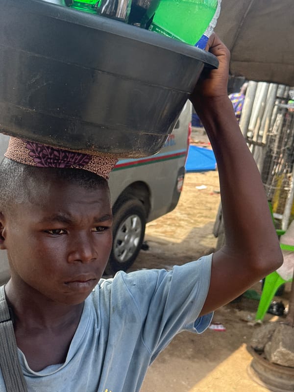 Midday street market life across Nkpor and Onitsha, Nigeria