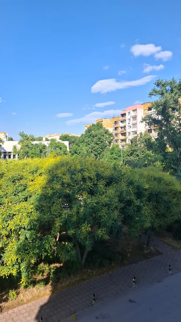 Sunny street-level views across central Plovdiv, Bulgaria