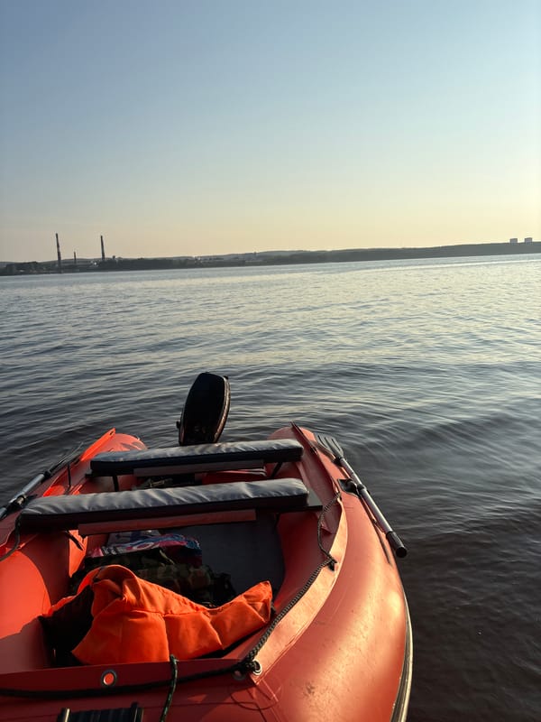 Summer day on the Kama River near Chaykovsky