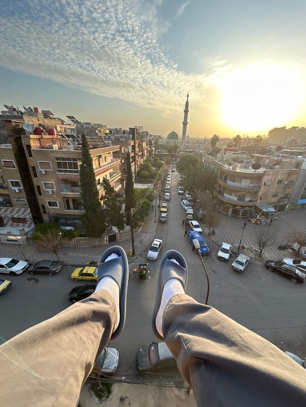 Street and rooftop views captured in Sarouja Municipality, Syria