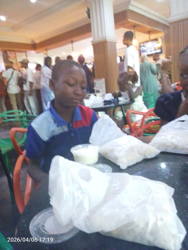 Families dine at Lokoja restaurant during afternoon meal