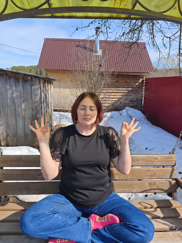 Spring daily life moments documented in Russian village