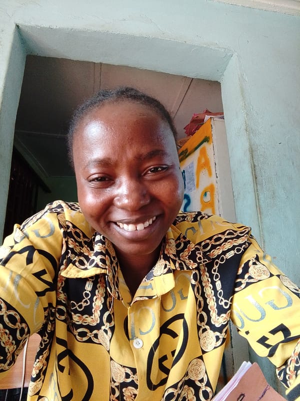 Young adult captured smiling in close-up photograph