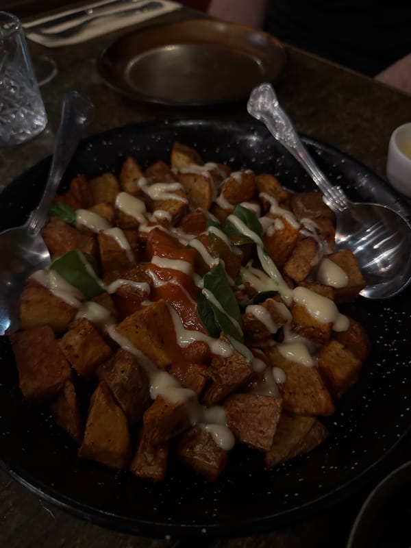 Patatas Bravas dish photographed in Newcastle upon Tyne