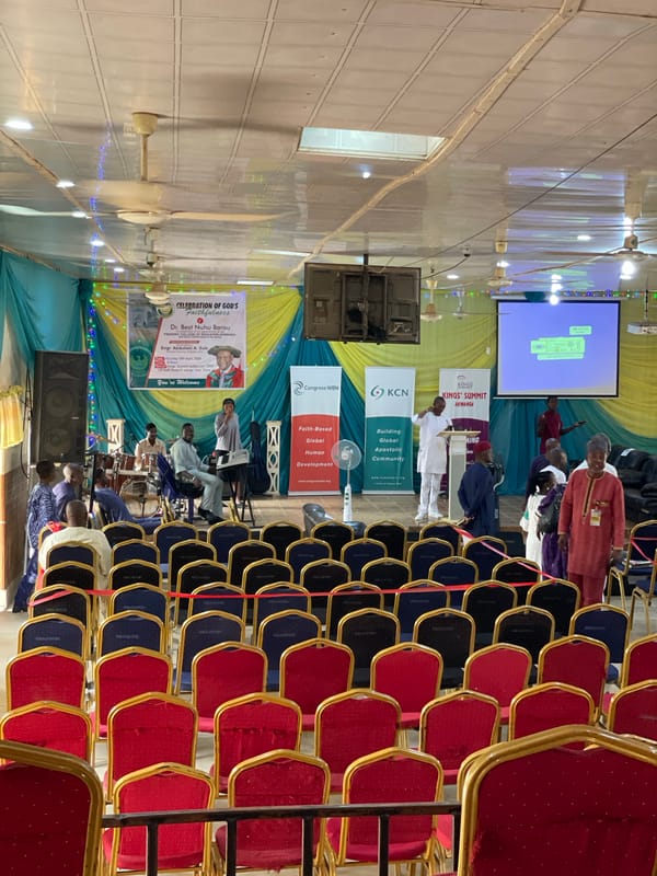 Kings' Summit conference setup documented in Akwanga, Nigeria