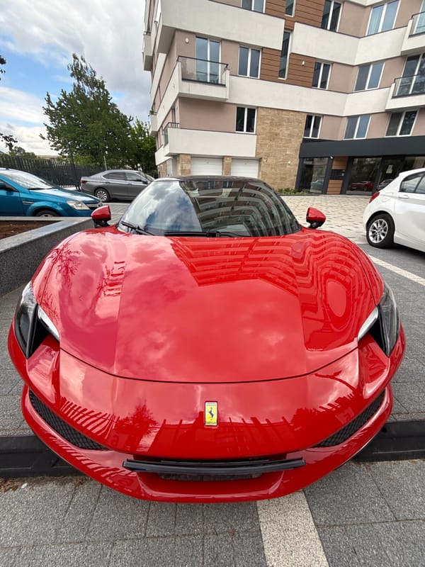 Red Ferrari spotted parked on Sofia street