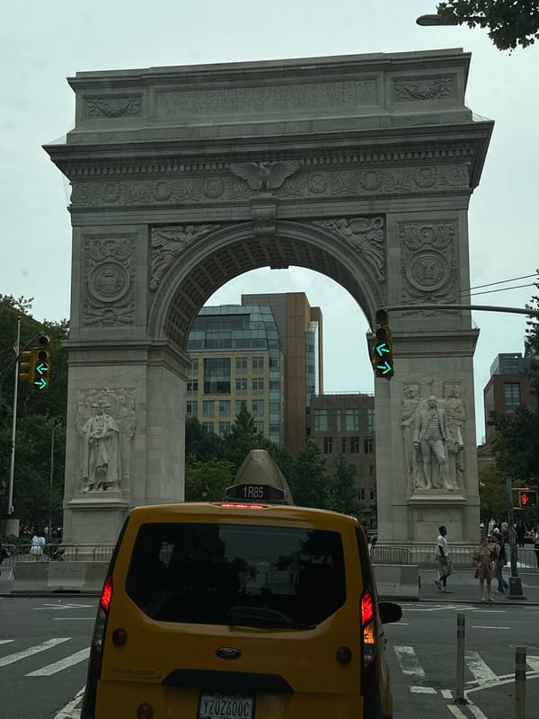 Washington Square Arch up close in NYC