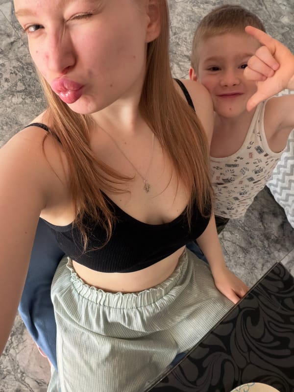 Quiet domestic moments captured in Russian household morning