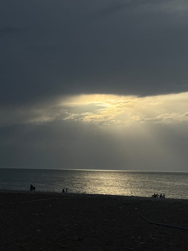Afternoon scenes captured along Batumi's Black Sea coastline