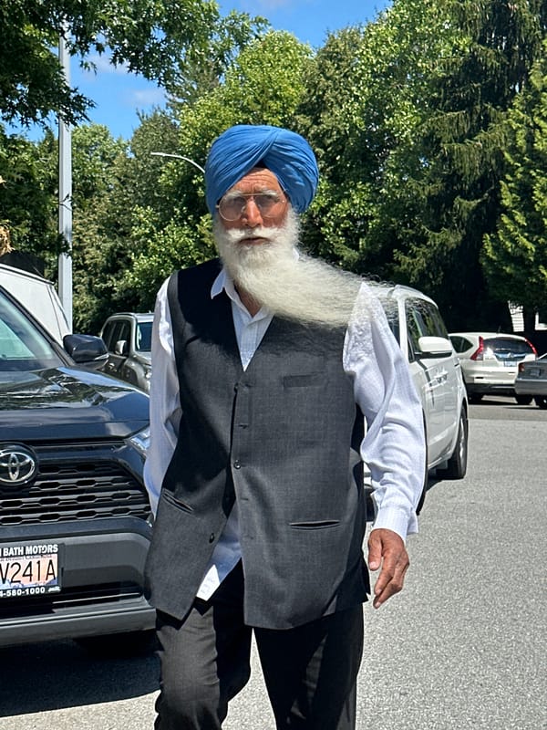 Sikh community event outside Surrey Gurdwara