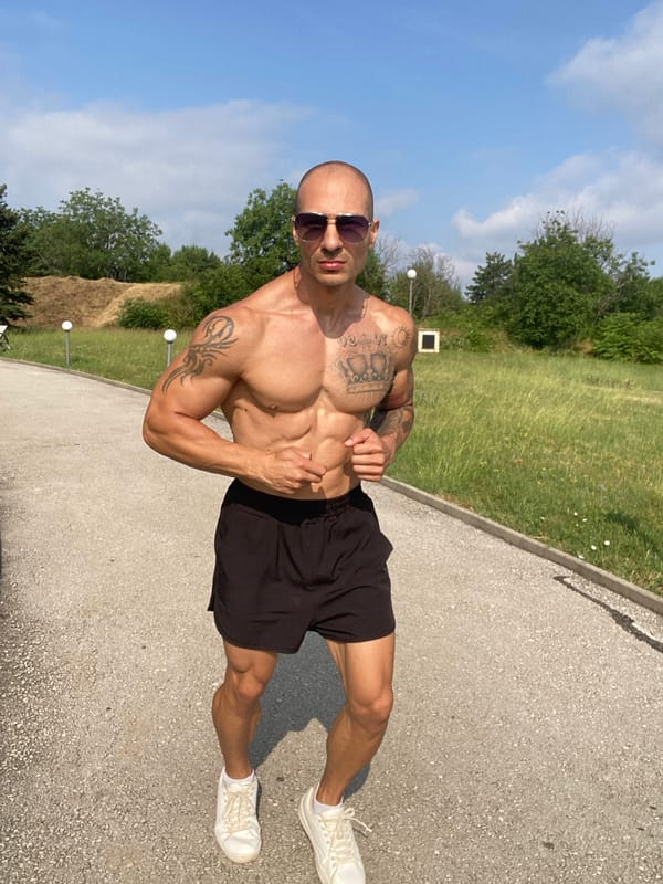 Tattooed fitness session and sightseeing around Pleven, Bulgaria
