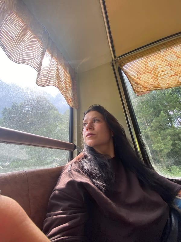 Inside an RV near Chaikovsky on a summer morning