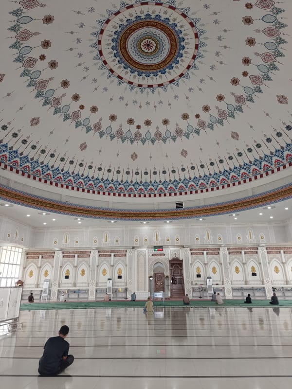 Morning visit to an ornate mosque in Pidie Jaya, Indonesia