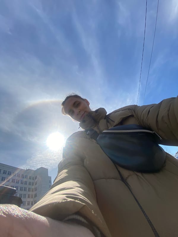 Woman's morning routine captured in Chaikovsky, Russia