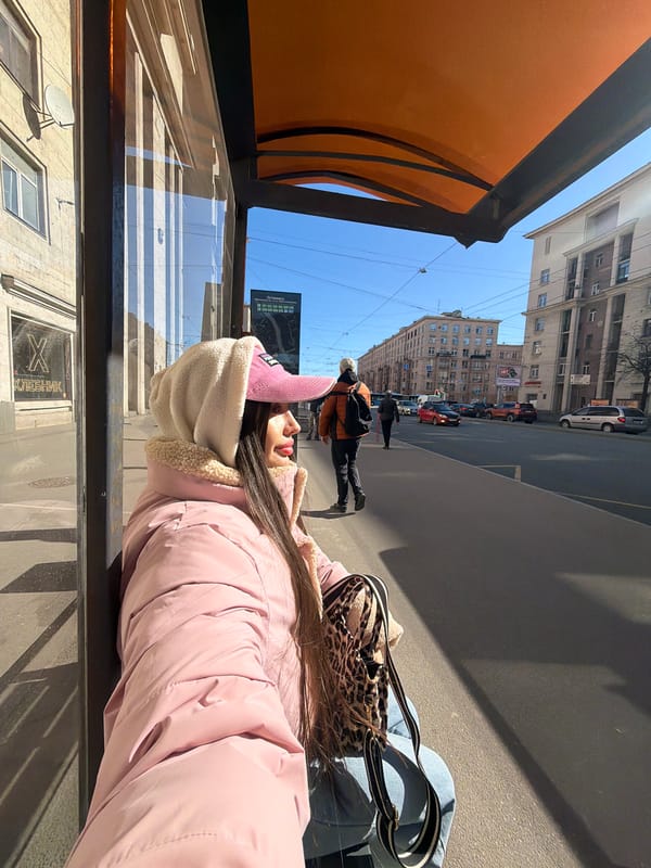Morning commute scenes documented across Saint Petersburg streets
