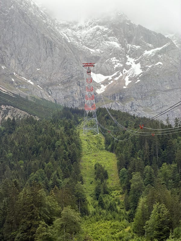 Tourist documents Zugspitze cable car area in Grainau