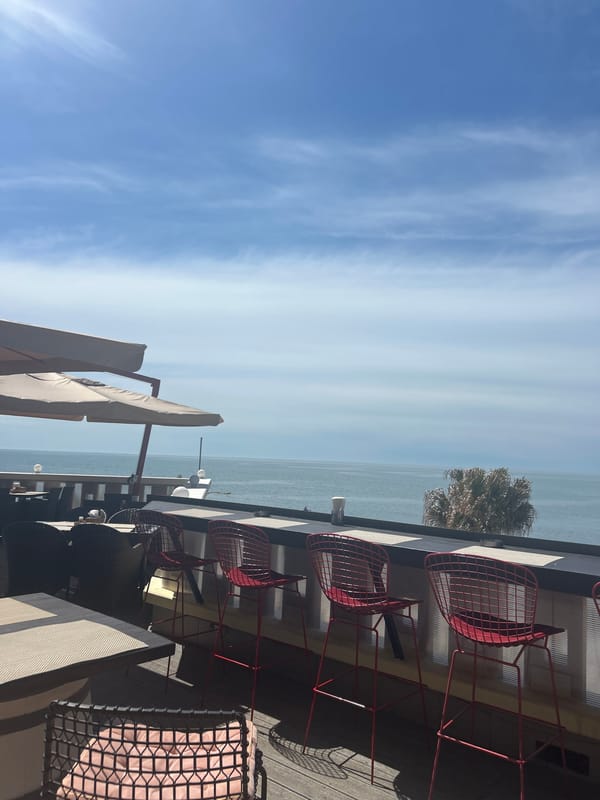 Morning scenes: rooftop terrace, street berries, chocolate coffee captured