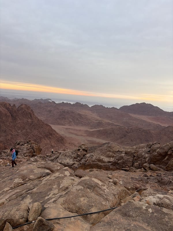 Tourists gather at Mount Sinai summit for sunrise viewing