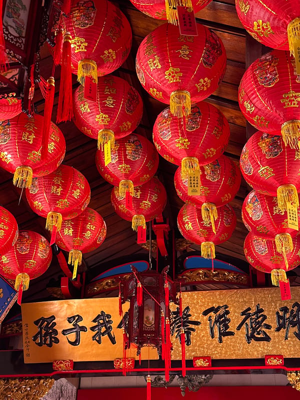 Chinese Temple Interior and Grounds Documented in Buleleng, Indonesia
