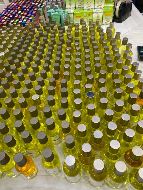 Inside a packed retail shop in Lamteumen Barat