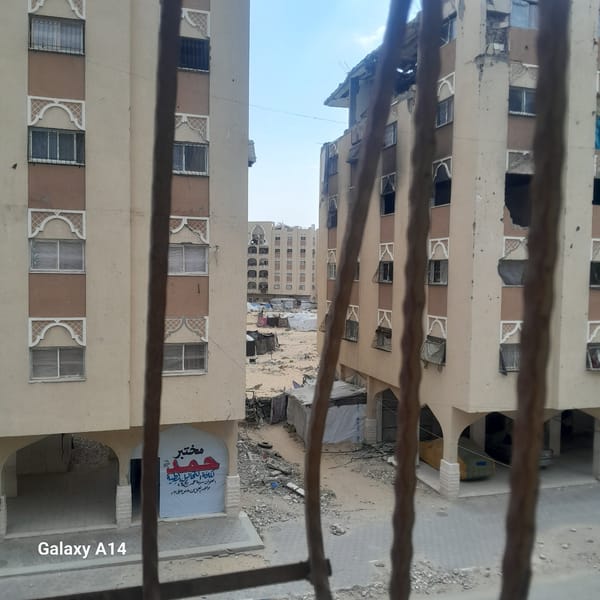 Witnesses document refugee settlements and urban damage in Khan Yunis
