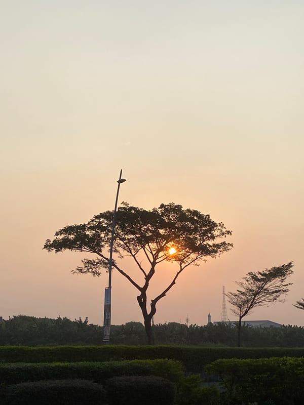 Around DBL Academy in East Jakarta on a hazy morning