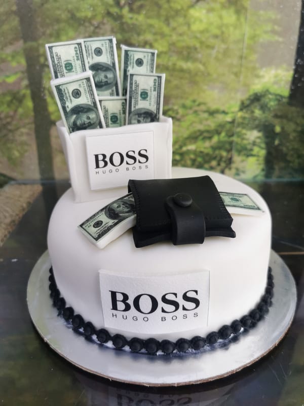 Wealth-themed decorated cake spotted in Varna, Bulgaria