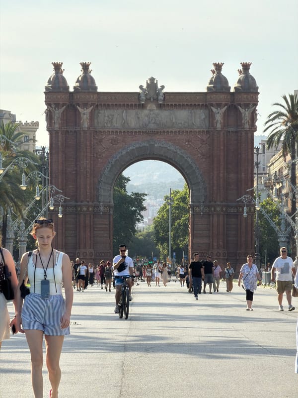Sunny afternoon around Arc de Triomf and Ciutadella Park