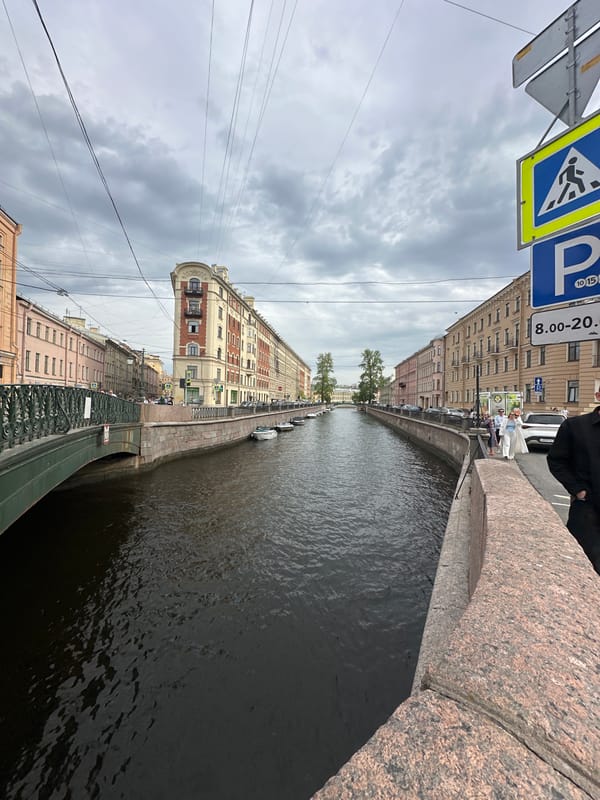 Everyday moments captured across Saint Petersburg's canals and streets