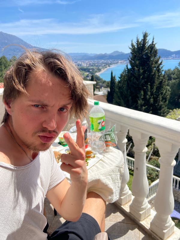 Man photographed taking selfies on rooftop in Montenegro