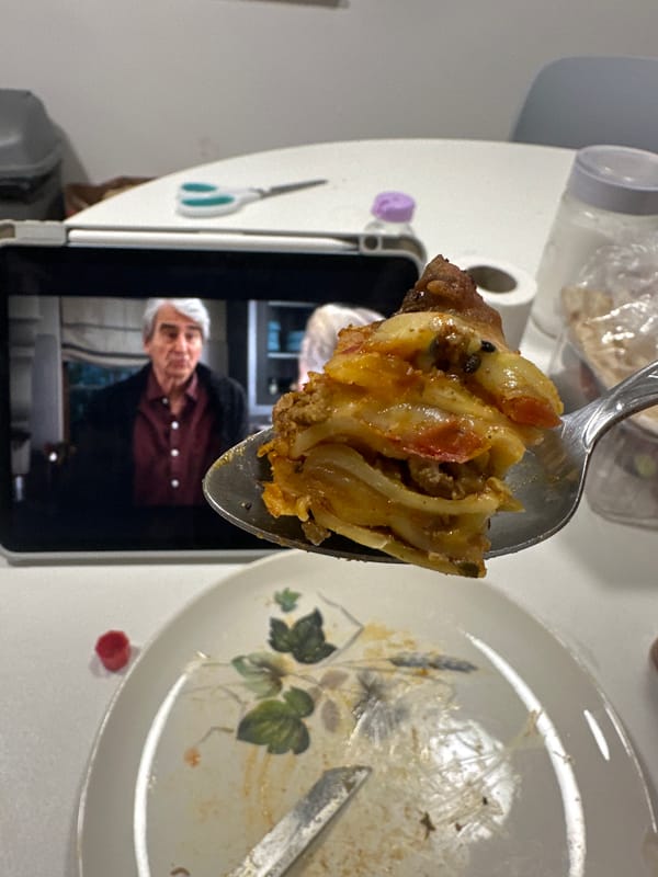 Dinner captured mid-bite in Epsom and Ewell home