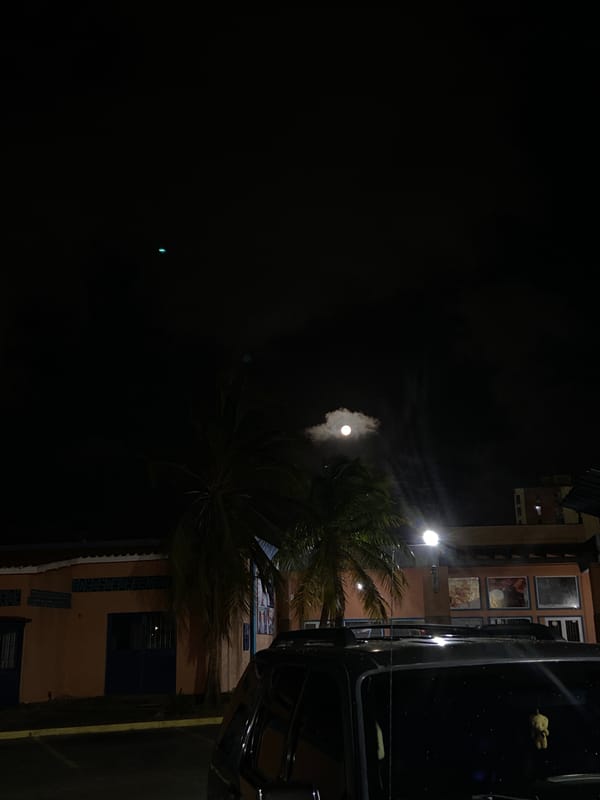 Nighttime street scenes documented in Juan Griego, Venezuela