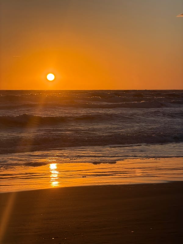 Sunset captured at Castagneto Carducci beach, Italy